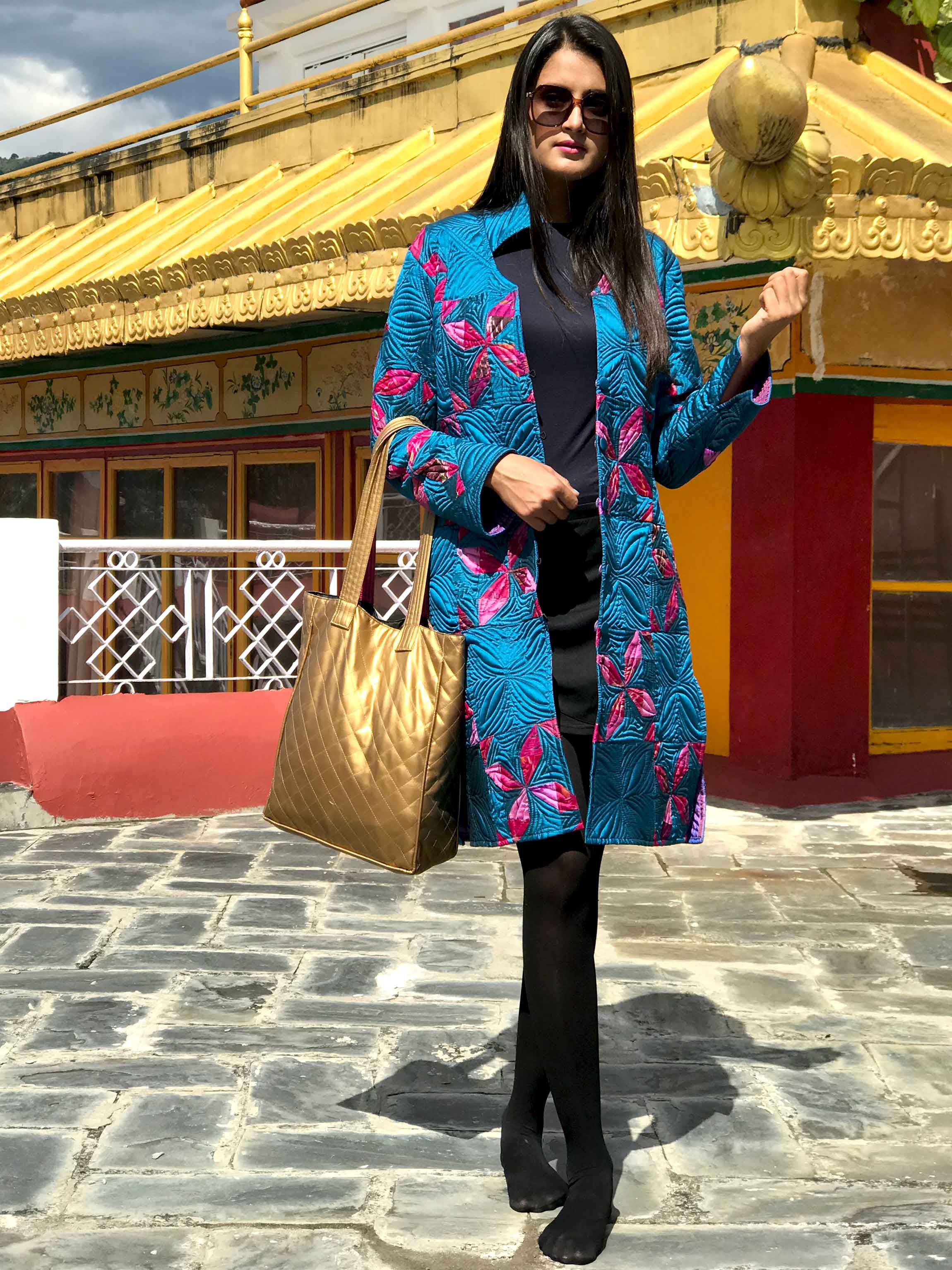 Jordan Romantic Rhapsody Patola Silk Patchwork Reversible Quilted