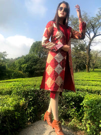 JOYCE ROMANTIC RHAPSODY PATOLA SILK PATCHWORK  REVERSIBLE KANTHA JACKET