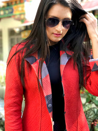 JESSICA ROMANTIC RHAPSODY COTTON PATCHWORK  QUILTED REVERSIBLE JACKET