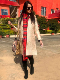 JULIETTE ROMANTIC RHAPSODY PATOLA SILK PATCHWORK  REVERSIBLE QUILTED JACKET