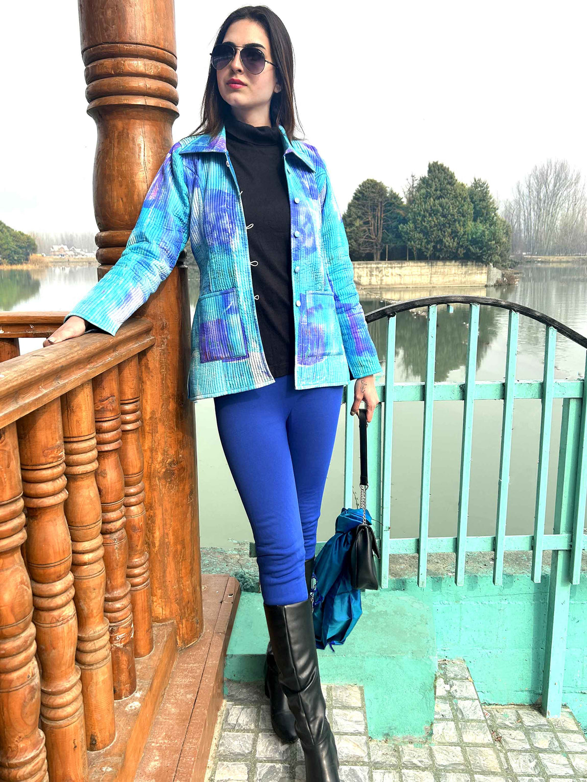 RUTH ROMANTIC RHAPSODY PURE SILK QUILTED REVERSIBLE JACKET