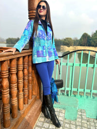RUTH ROMANTIC RHAPSODY PURE SILK QUILTED REVERSIBLE JACKET