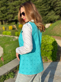 ELLIE ENCHANTING KASHMIR HANDWOVEN COTTON JACKET