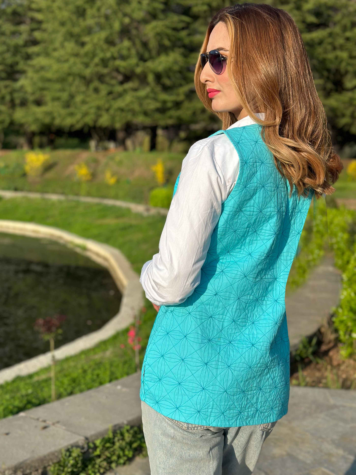ELLIE ENCHANTING KASHMIR HANDWOVEN COTTON JACKET