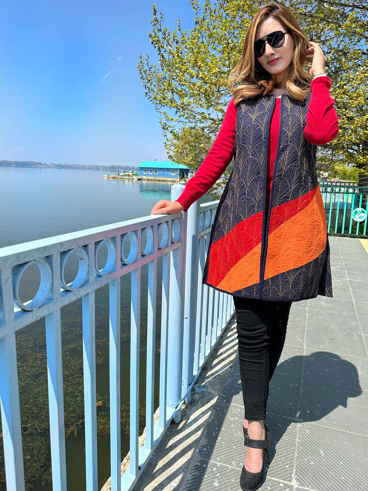 ELISE ENCHANTING KASHMIR HANDWOVEN COTTON JACKET