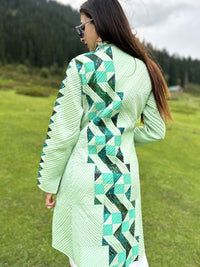 LAURIE ROMANTIC RHAPSODY PATOLA SILK PATCHWORK QUILTED REVERSIBLE JACKET