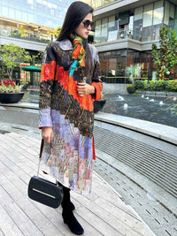 LUCILLE ROMANTIC RHAPSODY PATOLA SILK PATCHWORK QUILTED REVERSIBLE JACKET