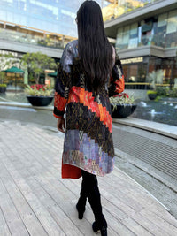 LUCILLE ROMANTIC RHAPSODY PATOLA SILK PATCHWORK QUILTED REVERSIBLE JACKET