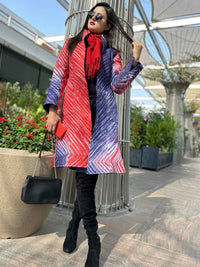 LINDA ROMANTIC RHAPSODY SHIBORI QUILTED REVERSIBLE JACKET