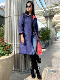 LINDA ROMANTIC RHAPSODY SHIBORI QUILTED REVERSIBLE JACKET