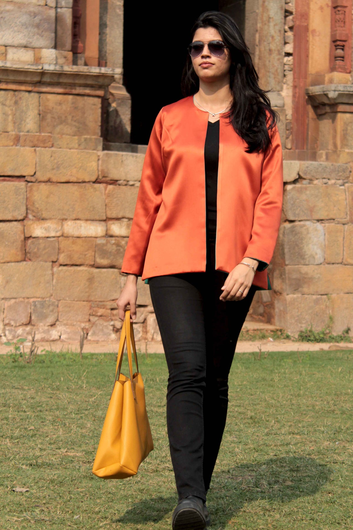 Heidi Satin Silk Reversible Bolero Jacket – Karmadori Private Limited