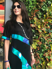 RIVKA MANHATTAN WALK HANDWOVEN COTTON PATCHWORK KURTI