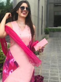ROSE MANHATTAN WALK HANDWOVEN COTTON PATCHWORK KURTI