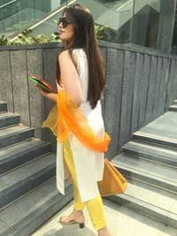 RACHEL MANHATTAN WALK HANDWOVEN COTTON PATCHWORK KURTI