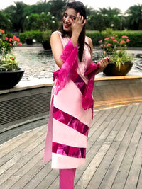 REESE MANHATTAN WALK HANDWOVEN COTTON PATCHWORK KURTI