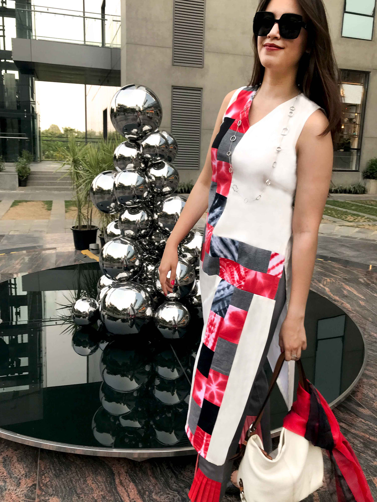 RUTH MANHATTAN WALK HANDWOVEN COTTON PATCHWORK KURTI