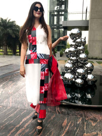 RUTH MANHATTAN WALK HANDWOVEN COTTON PATCHWORK KURTI