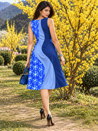 KENDALL COLORS OF CELEBRATION HAND WOVEN COTTON PATCHWORK DRESS