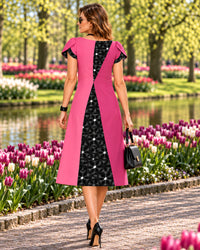 KORNELIA COLORS OF CELEBRATION HAND WOVEN COTTON PATCHWORK DRESS