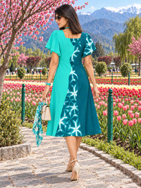 KRISTIANNE COLORS OF CELEBRATION HAND WOVEN COTTON PATCHWORK DRESS