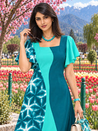 KRISTIANNE COLORS OF CELEBRATION HAND WOVEN COTTON PATCHWORK DRESS