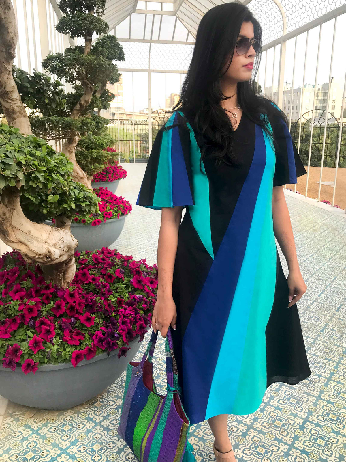 NEISHA LOVE ALWAYS HAND WOVEN COTTON DERBY DRESS