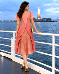 MARIANNE COLORS OF CELEBRATION BROCADE DRESS