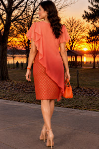 MARTINA COLORS OF CELEBRATION BROCADE DRESS