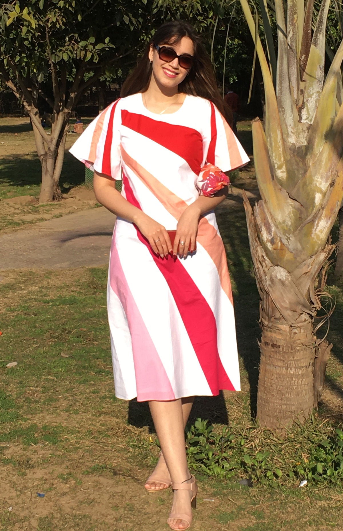 NAOMI LOVE ALWAYS HAND WOVEN COTTON DERBY DRESS