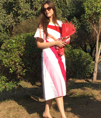 NAOMI LOVE ALWAYS HAND WOVEN COTTON DERBY DRESS