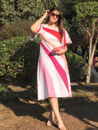 NAOMI LOVE ALWAYS HAND WOVEN COTTON DERBY DRESS