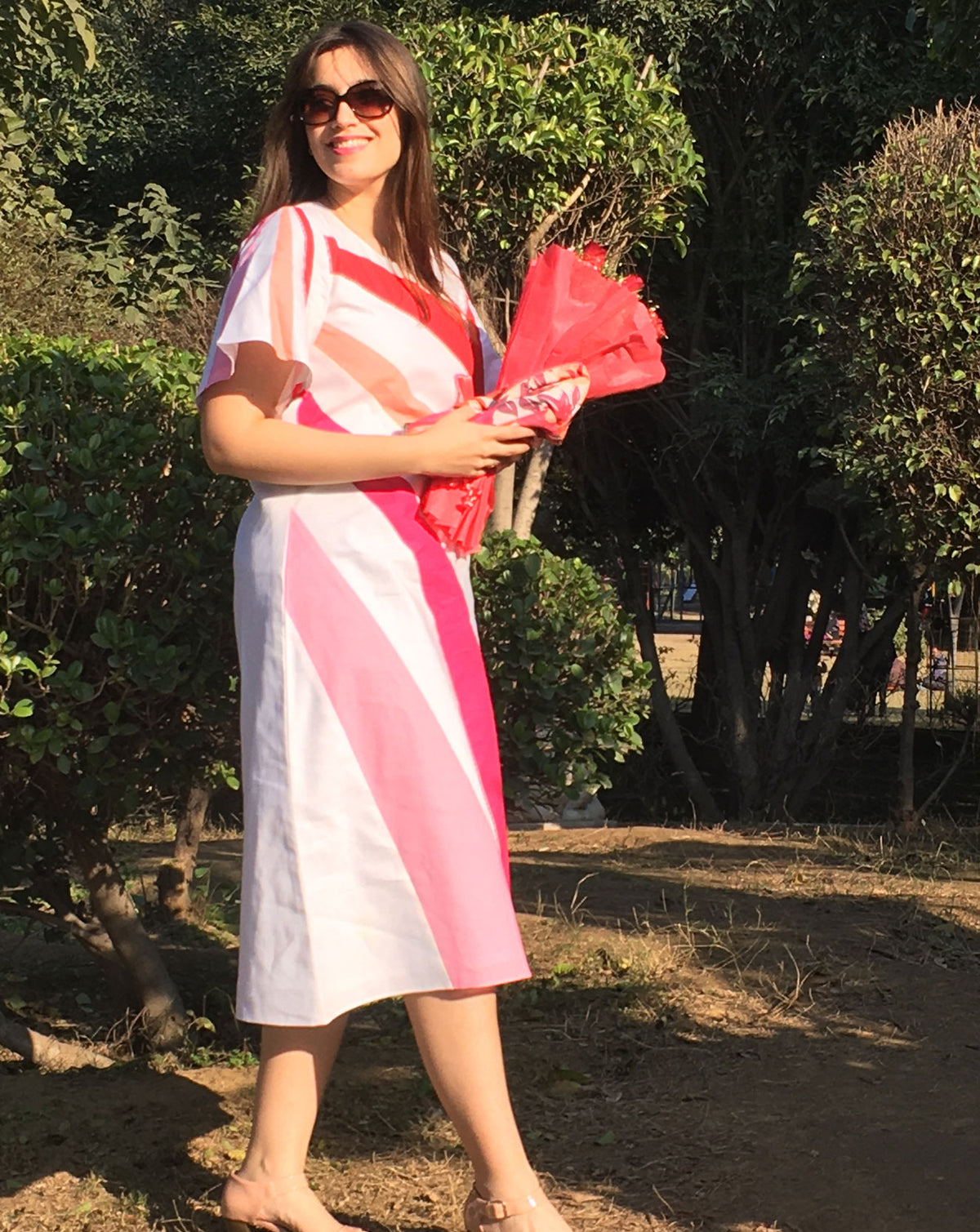 NAOMI LOVE ALWAYS HAND WOVEN COTTON DERBY DRESS