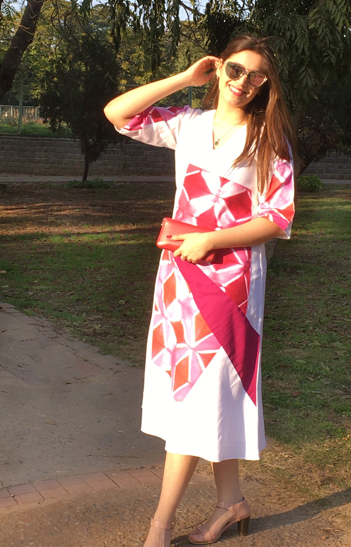 NATALIE LOVE ALWAYS HAND WOVEN COTTON DERBY DRESS