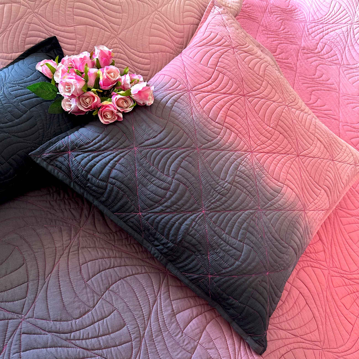 SCOTT NORTHERN LIGHTS OMBRE QUILTED BEDCOVER SET