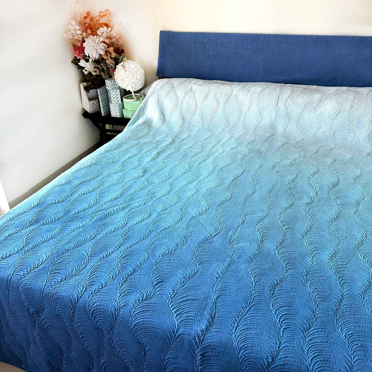 SHAYNE NORTHERN LIGHTS OMBRE QUILTED BEDCOVER SET