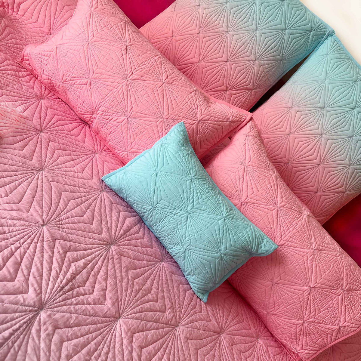 SEAN NORTHERN LIGHTS OMBRE QUILTED BEDCOVER SET