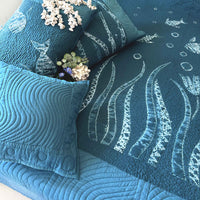LOGAN POETRY IN NATURE NUI SHIBORI OMBRE QUILTED BEDCOVER SET