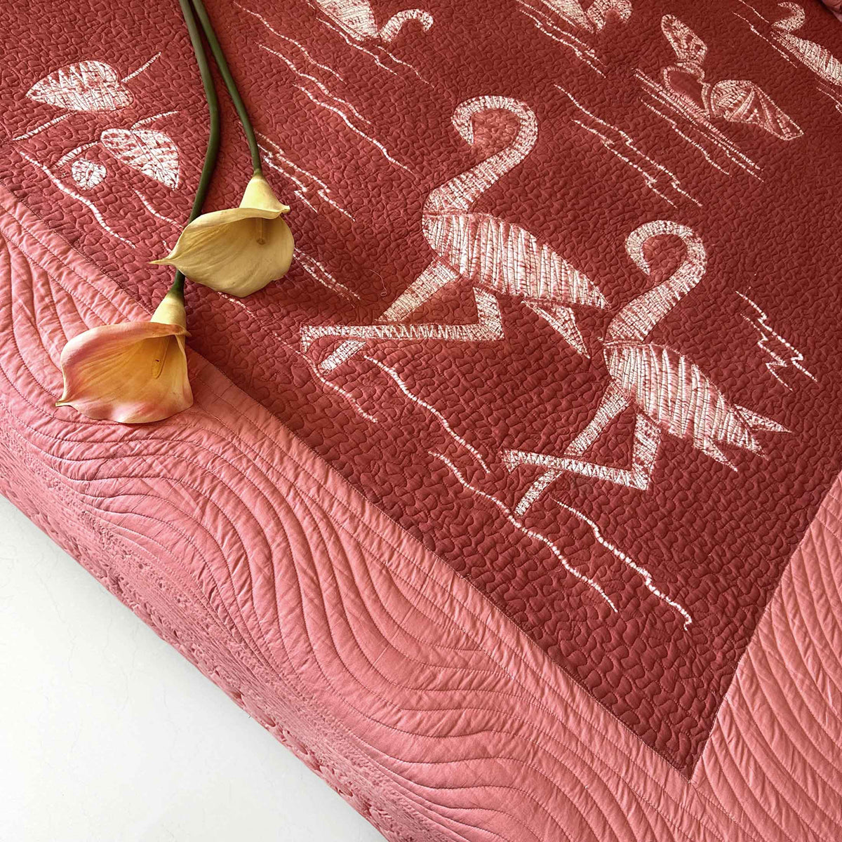 LEWIS POETRY IN NATURE NUI SHIBORI OMBRE QUILTED BEDCOVER SET