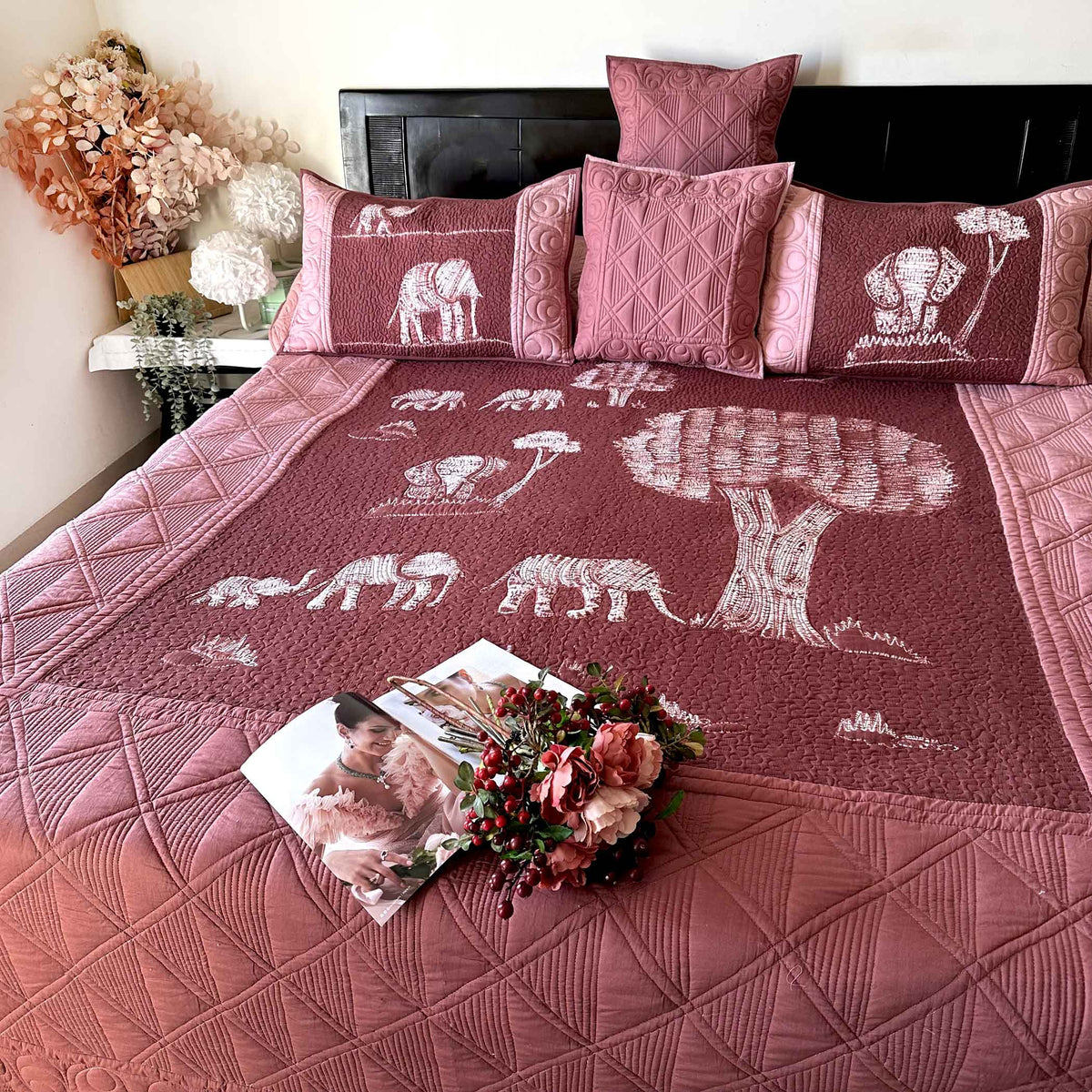 LLOYD POETRY IN NATURE NUI SHIBORI OMBRE QUILTED BEDCOVER SET