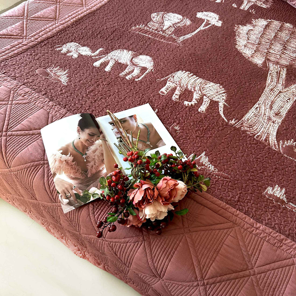LLOYD POETRY IN NATURE NUI SHIBORI OMBRE QUILTED BEDCOVER SET