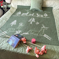 LEO POETRY IN NATURE NUI SHIBORI OMBRE QUILTED BEDCOVER SET