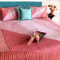 KATIE COPENHAGEN MELANGE PATCHWORK QUILTED BEDCOVER SET