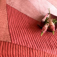 KATIE COPENHAGEN MELANGE PATCHWORK QUILTED BEDCOVER SET