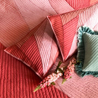 KATIE COPENHAGEN MELANGE PATCHWORK QUILTED BEDCOVER SET