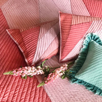 KATIE COPENHAGEN MELANGE PATCHWORK QUILTED BEDCOVER SET