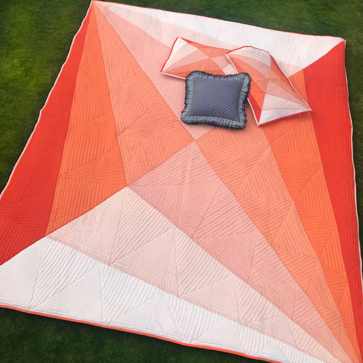 KEIRA COPENHAGEN MELANGE PATCHWORK QUILTED BEDCOVER SET