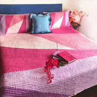 KENDRA COPENHAGEN MELANGE PATCHWORK QUILTED BEDCOVER SET