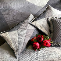 KATHLEEN COPENHAGEN MELANGE PATCHWORK QUILTED BEDCOVER SET