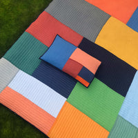 KINSLEY COPENHAGEN MELANGE PATCHWORK QUILTED BEDCOVER SET