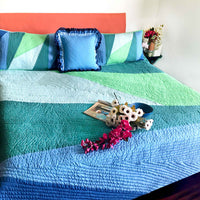 KARLA COPENHAGEN MELANGE PATCHWORK QUILTED BEDCOVER SET